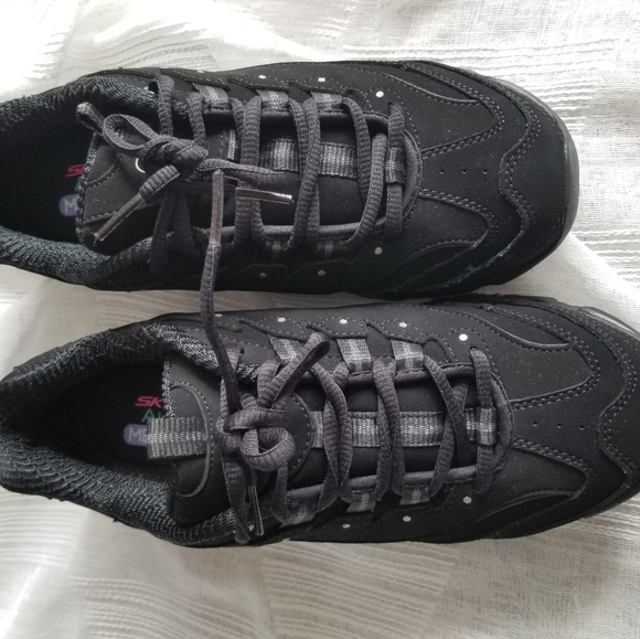 Skechers D'lites With Air-Cooled Memory Foam Black Size 8 - Picture 7 of 8